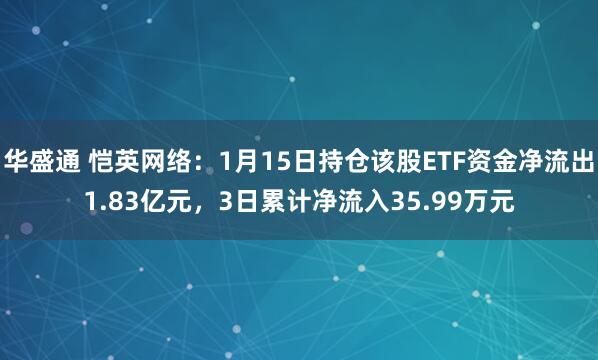 华盛通 恺英网络：1月15日持仓该股ETF资金净流出1.83亿元，3日累计净流入35.99万元